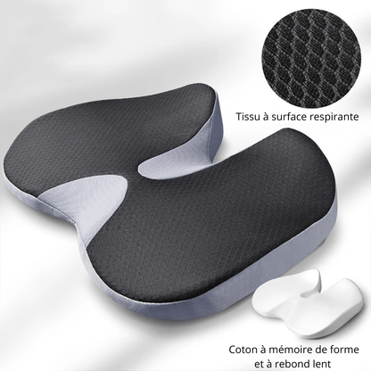 Coussin Orthopédique en Mousse à Mémoire de Forme pour Chaise ou Siège Automobile