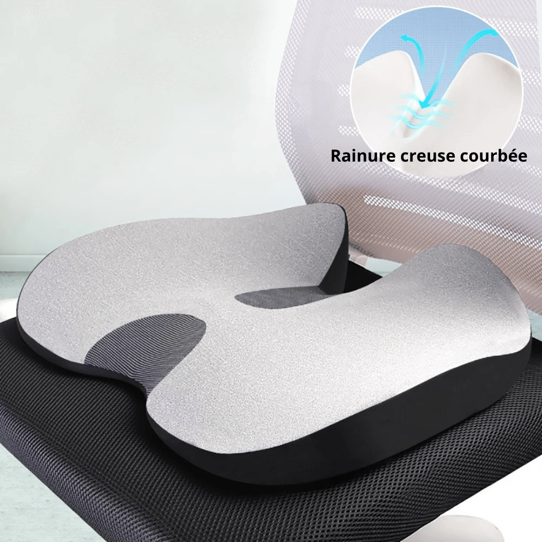 Coussin Orthopédique en Mousse à Mémoire de Forme pour Chaise ou Siège Automobile