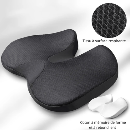 Coussin Orthopédique en Mousse à Mémoire de Forme pour Chaise ou Siège Automobile