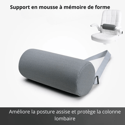 Coussin Orthopédique Lombaire Avec Sangle Élastique - Noir