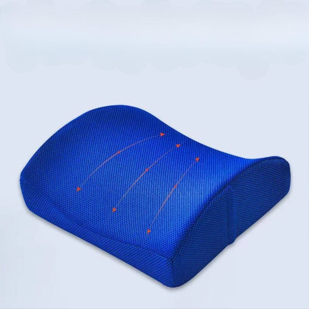 Coussin Orthopédique Lombaire Bleu avec Poche de Rangement - Image 4