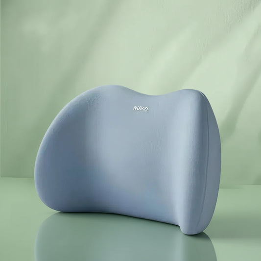 Coussin Orthopédique Lombaire Ergonomique en Mousse à Mémoire de Forme - Bleu