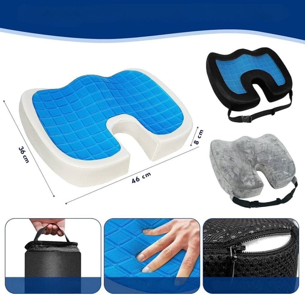 Coussin Orthopédique Lombaire Portable avec Gel - Image 4
