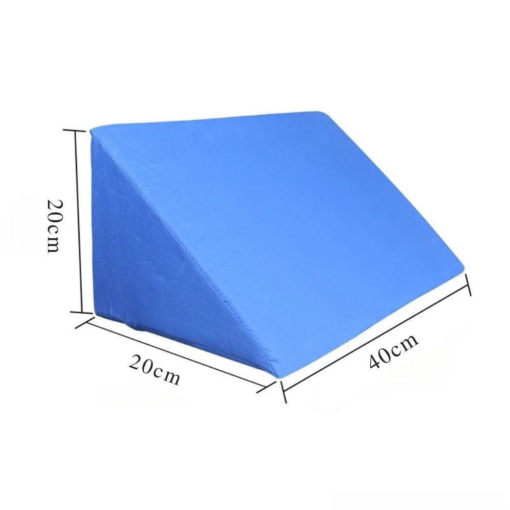 Coussin Orthopédique Triangulaire Pratique et Durable - Bleu / 40x20x20cm