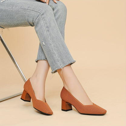 Marie™ – Escarpins confortables à talon stable pour un maintien sans douleur - Abricot Noir / 39
