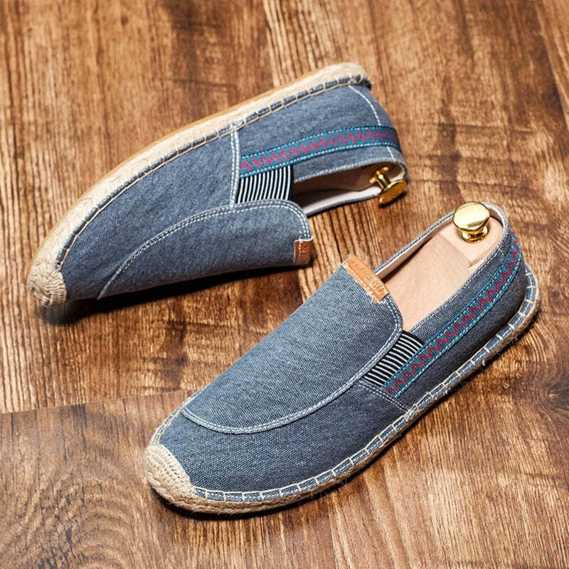 Espadrilles en toile bleu marine pour homme - 39 / DarkKhaki
