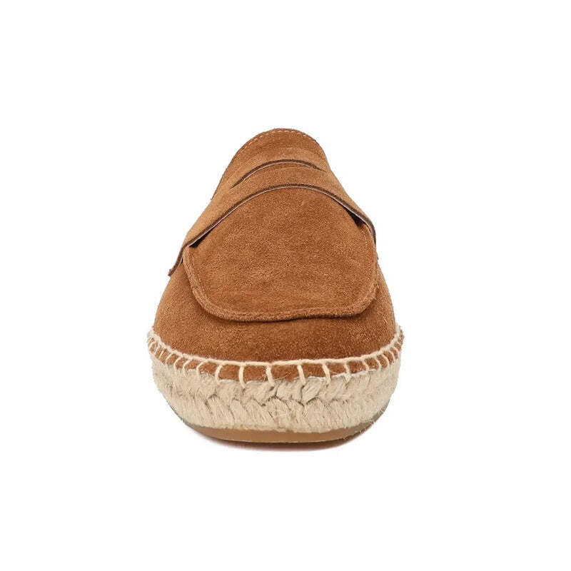 Espadrilles homme en cuir brossé - 40 / Black