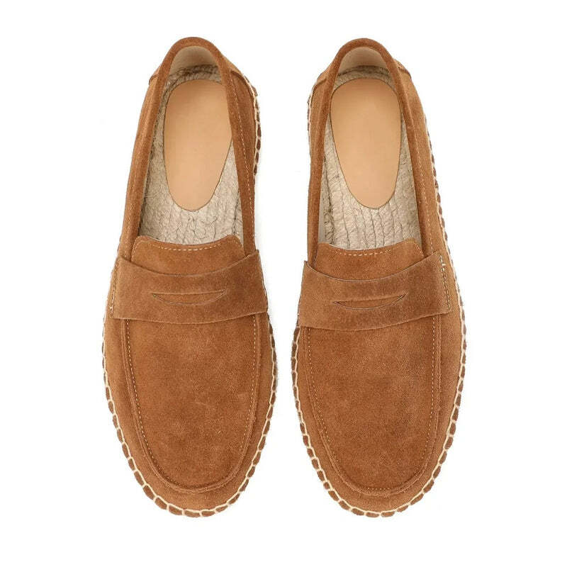 Espadrilles homme en cuir brossé - 41 / Green