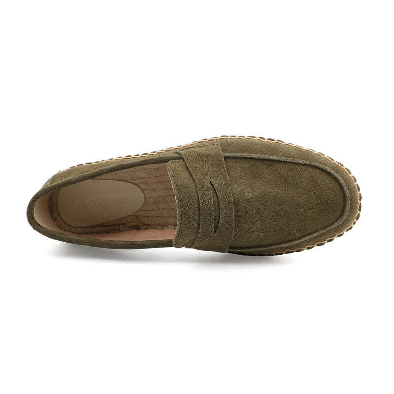 Espadrilles homme en cuir brossé - 43 / Sienna