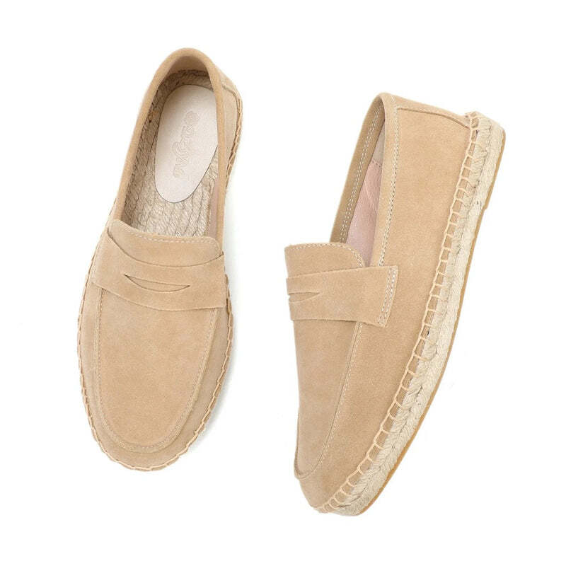 Espadrilles homme en cuir brossé - 43 / Black