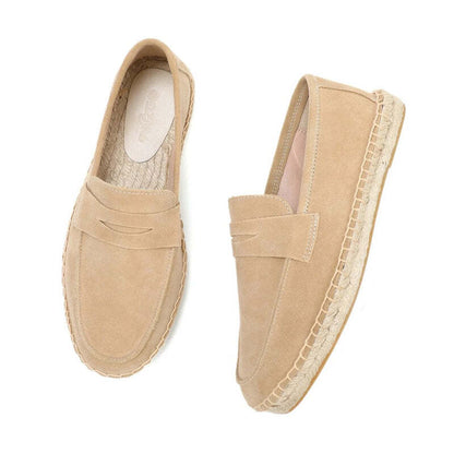 Espadrilles homme en cuir brossé - 43 / Black