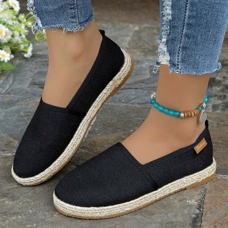 Espadrille en toile femme - 36 / Black