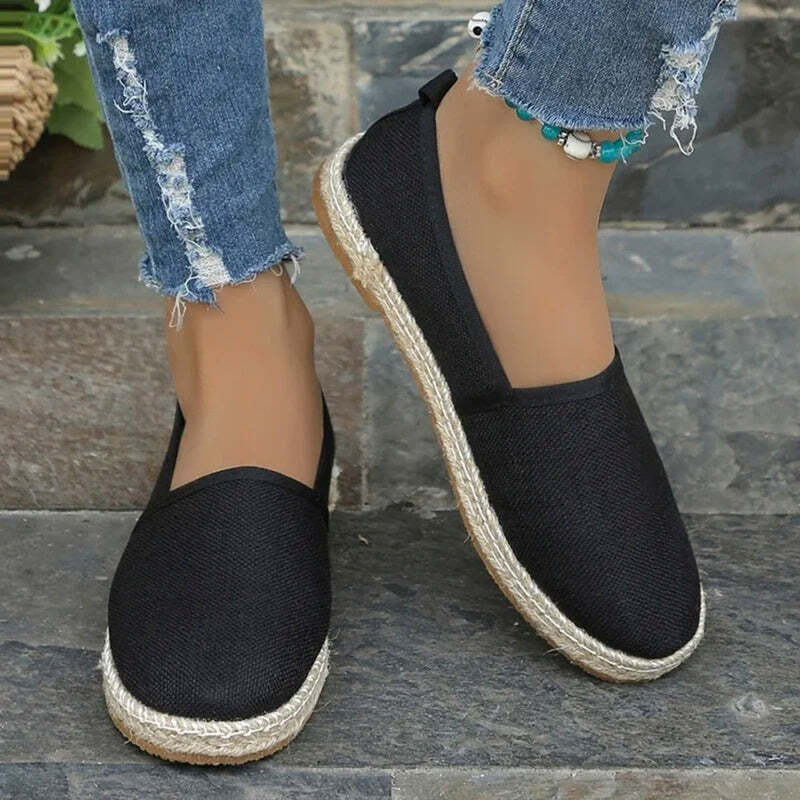 Espadrille en toile femme - 38 / Black