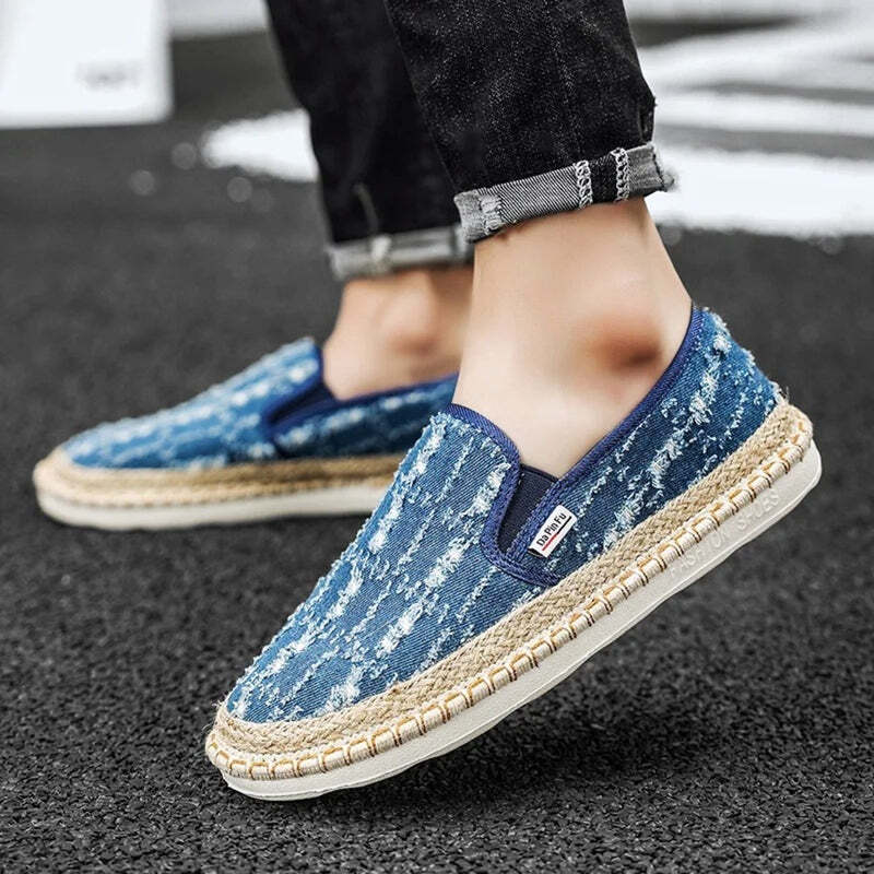 Espadrilles pour homme en toile - 40 / Black