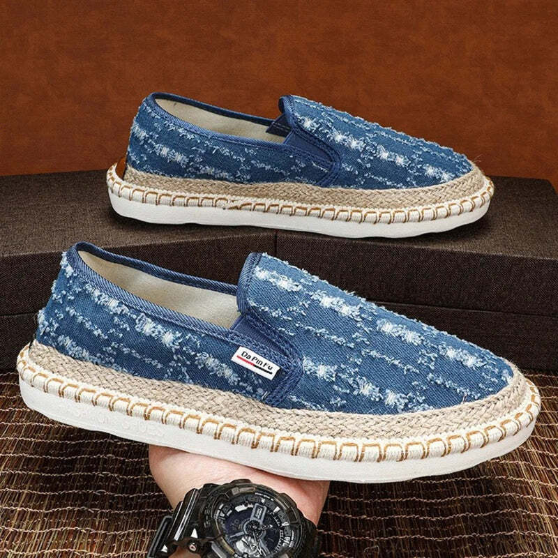 Espadrilles pour homme en toile - 39 / Black