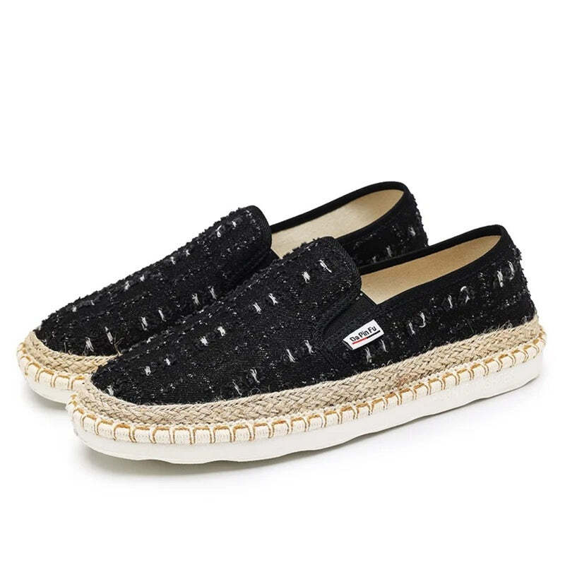Espadrilles pour homme en toile - 38 / Black