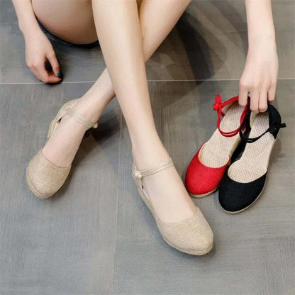 Espadrille femme chic de soirée - 35 / Red