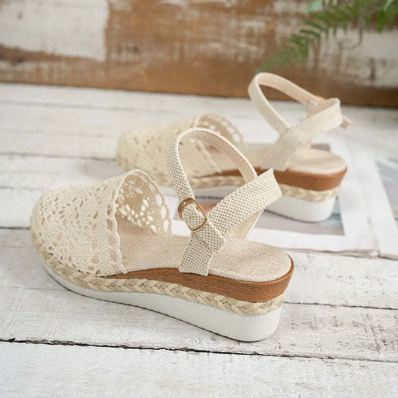 Espadrille femme dentelle - 39 / Blanc