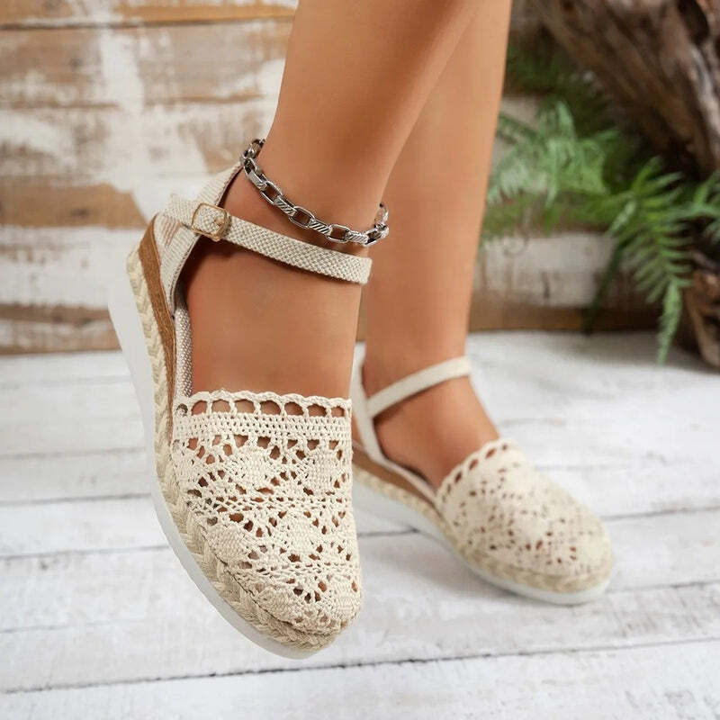 Espadrille femme dentelle - 41 / Blanc