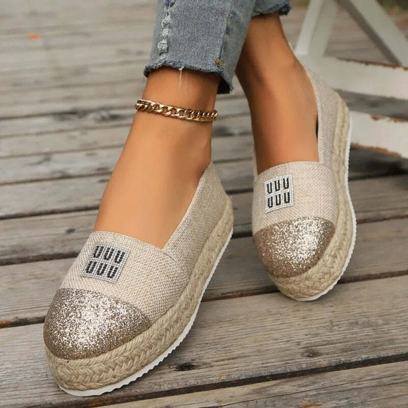 Espadrille femme imitation luxe - 37 / Wheat