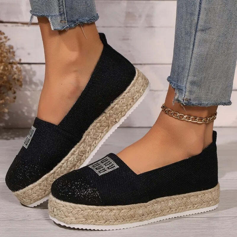 Espadrille femme imitation luxe - 36 / Black