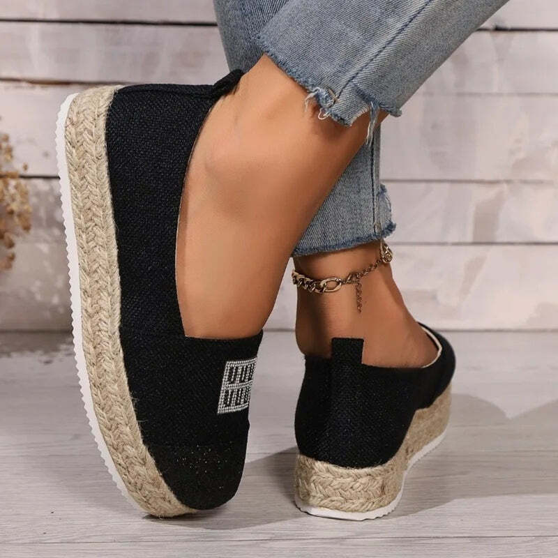 Espadrille femme imitation luxe - 37 / Black