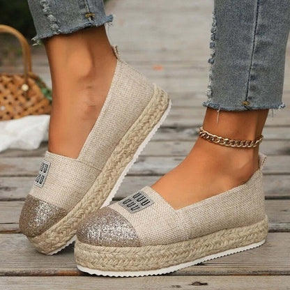 Espadrille femme imitation luxe - 38 / Wheat