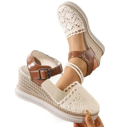 Espadrille haute femme - 37 / Wheat