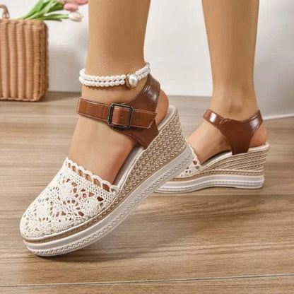 Espadrille haute femme - 39 / Wheat