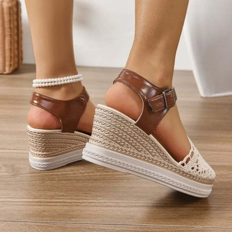 Espadrille haute femme - 40 / Wheat