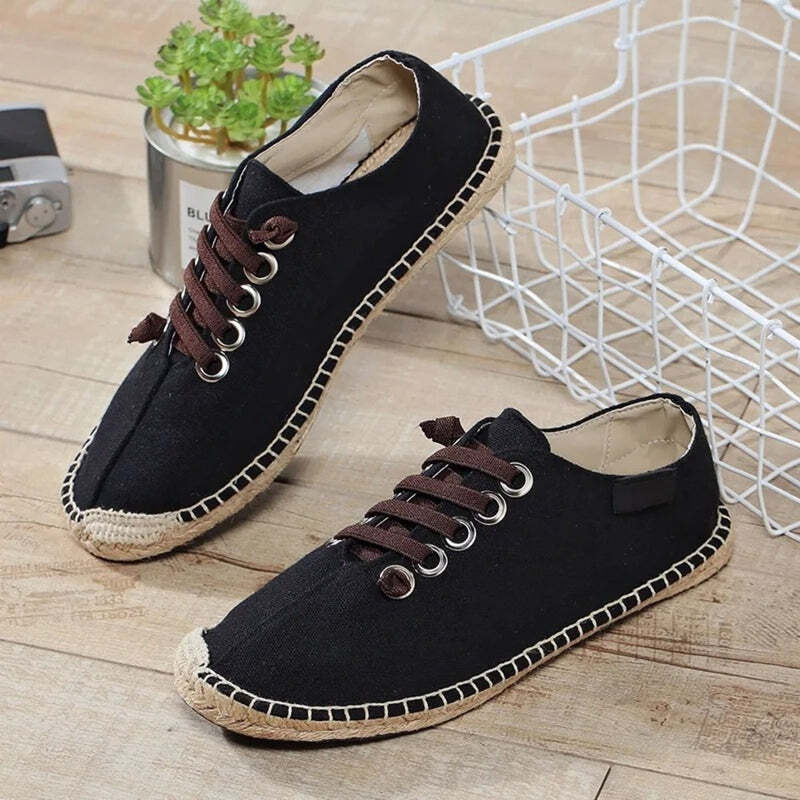 Espadrilles pour homme avec lacets - 40 / Blanc