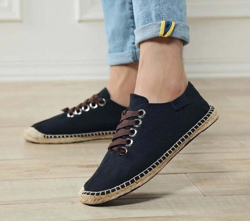 Espadrilles pour homme avec lacets - 42 / RoyalBlue