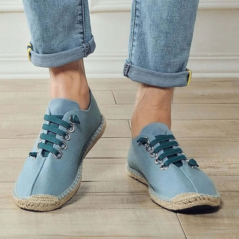 Espadrilles pour homme avec lacets - 41 / RoyalBlue