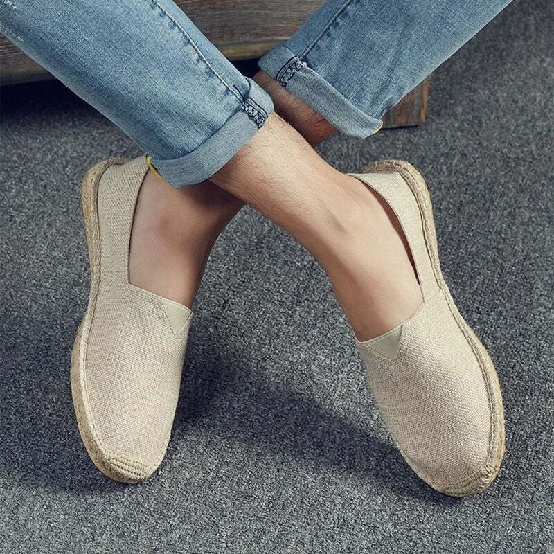 Espadrilles imitation françaises pour homme - 40 / Wheat