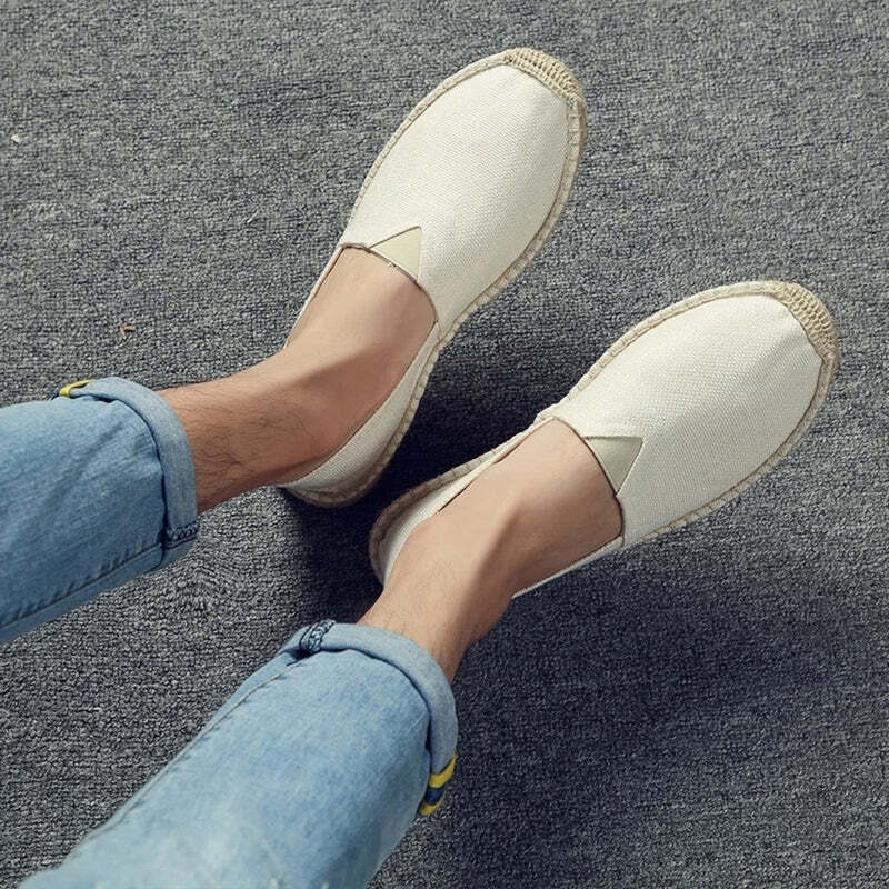 Espadrilles imitation françaises pour homme - 40 / Blanc