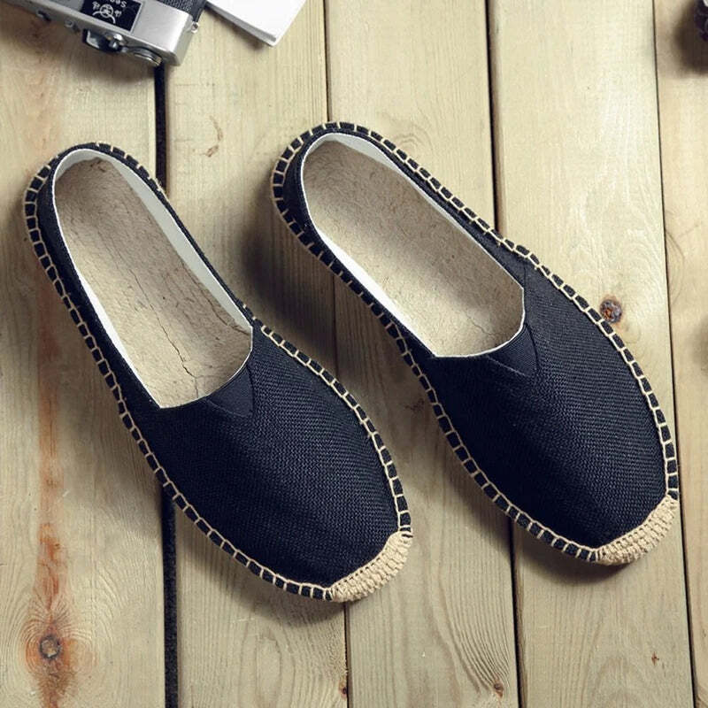 Espadrilles imitation françaises pour homme - 39 / Black