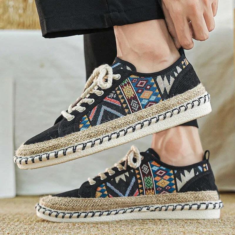 Espadrilles élégantes pour homme – finition luxe - 37 / Black