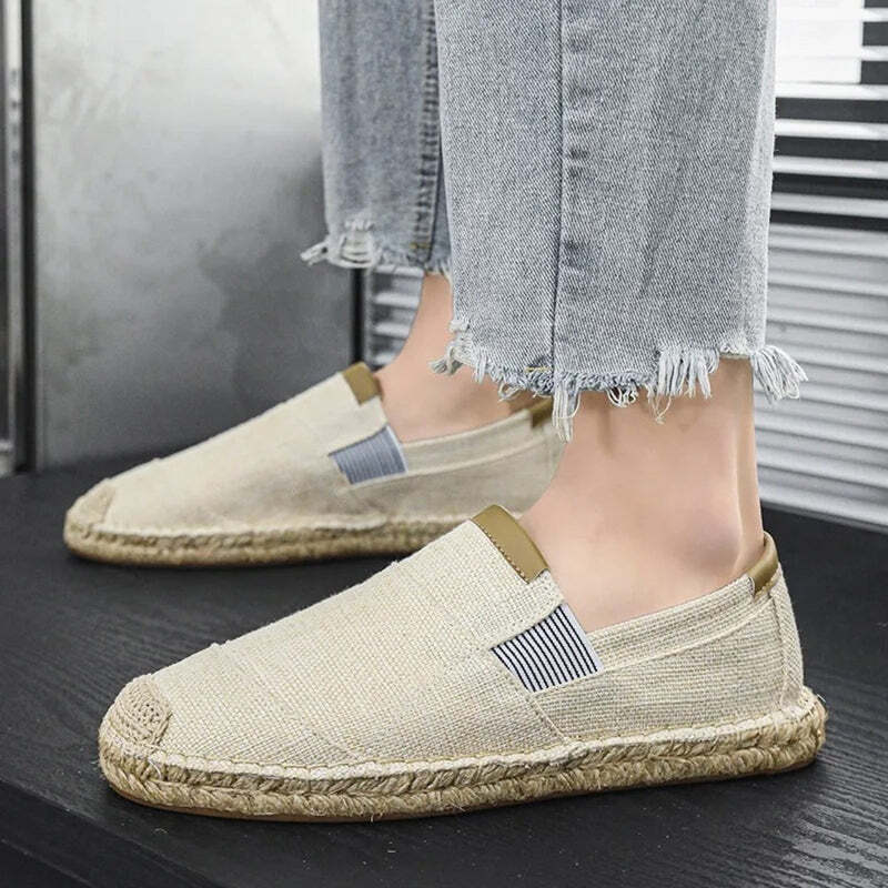 Espadrilles noires pour homme - 40 / Wheat