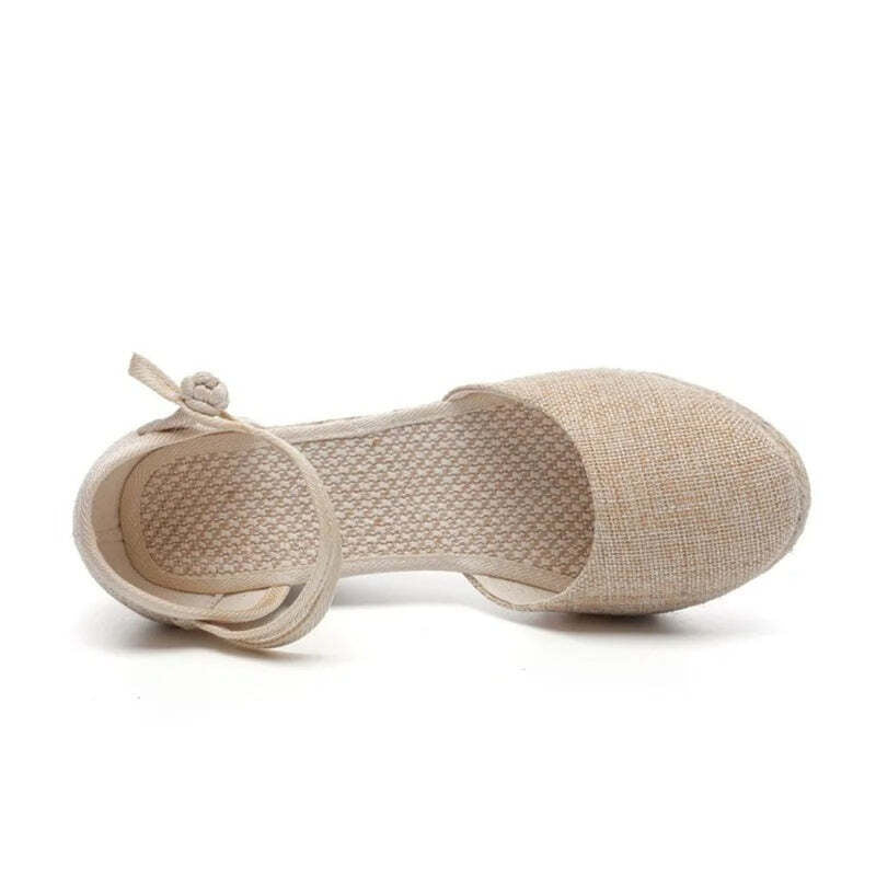 Espadrille type sandale femme - 37 / Wheat