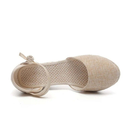 Espadrille type sandale femme - 37 / Wheat