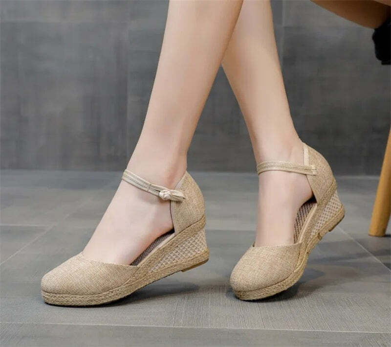 Espadrille type sandale femme - 37 / Black