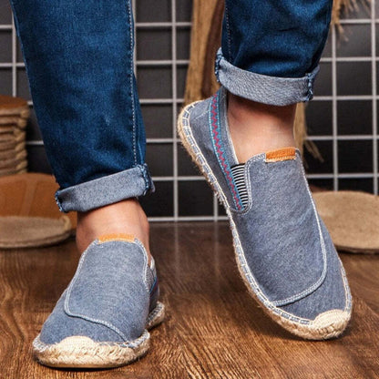 Espadrilles en toile bleu marine pour homme
