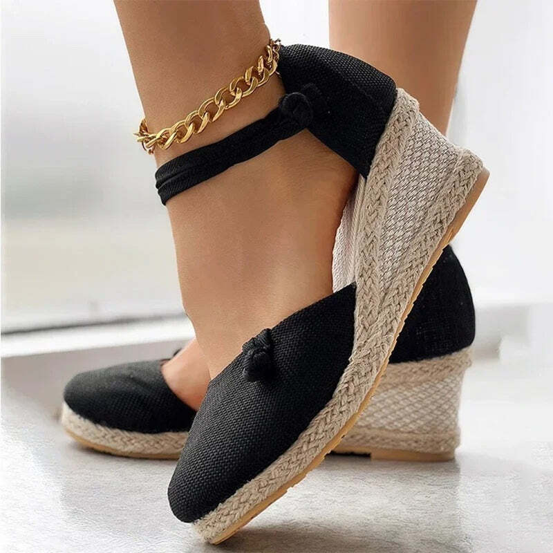 Espadrilles compensées femme - 35 / DeepPink
