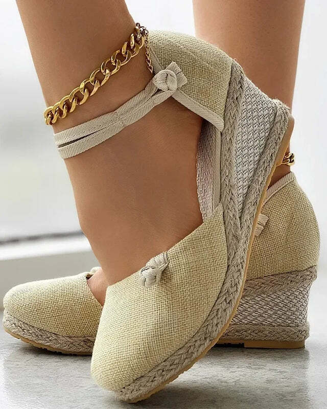 Espadrilles compensées femme - 35 / Red
