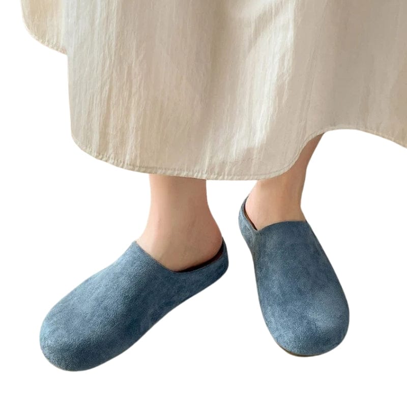 Jolis Sabots Cuir Femme - 36 / Bleu