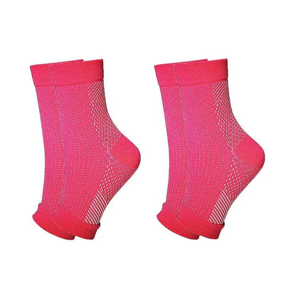 Lot De Deux Chaussettes Orthopédiques Femme Avec Maintien Par Compression - Rose / S-M