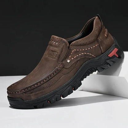 Mocassins homme en cuir marron orthopédiques - 40 / Sienna
