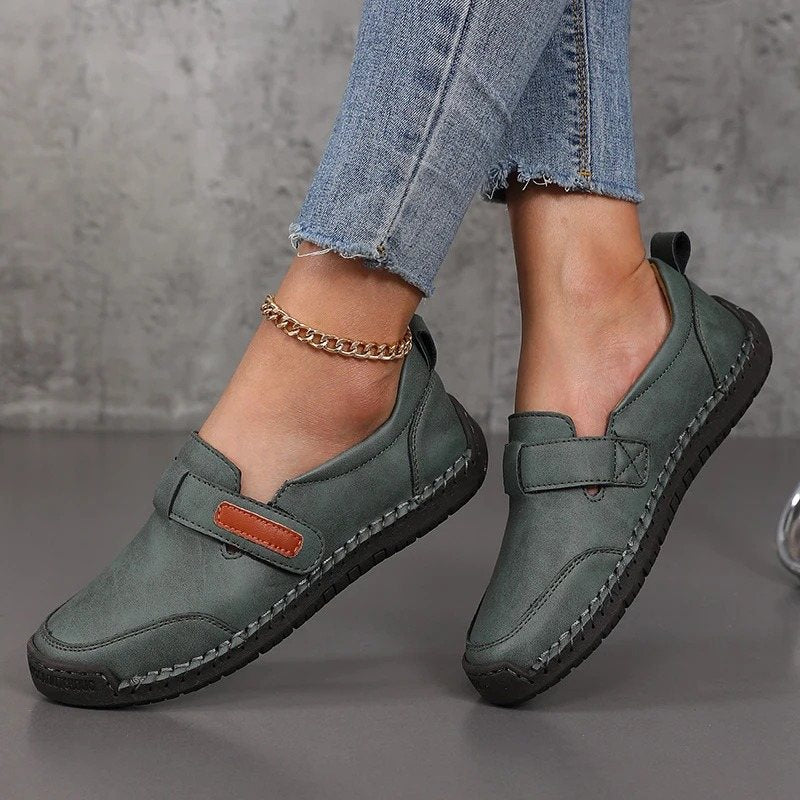 Mocassins orthopédiques d’été femme en cuir - SteelBlue / 42
