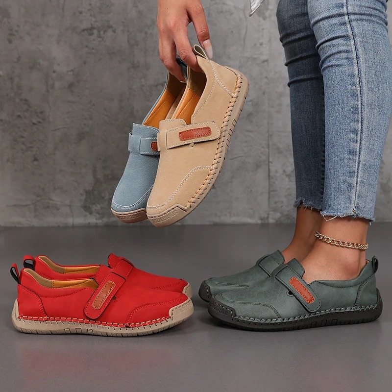 Mocassins orthopédiques d’été femme en cuir - SteelBlue / 40