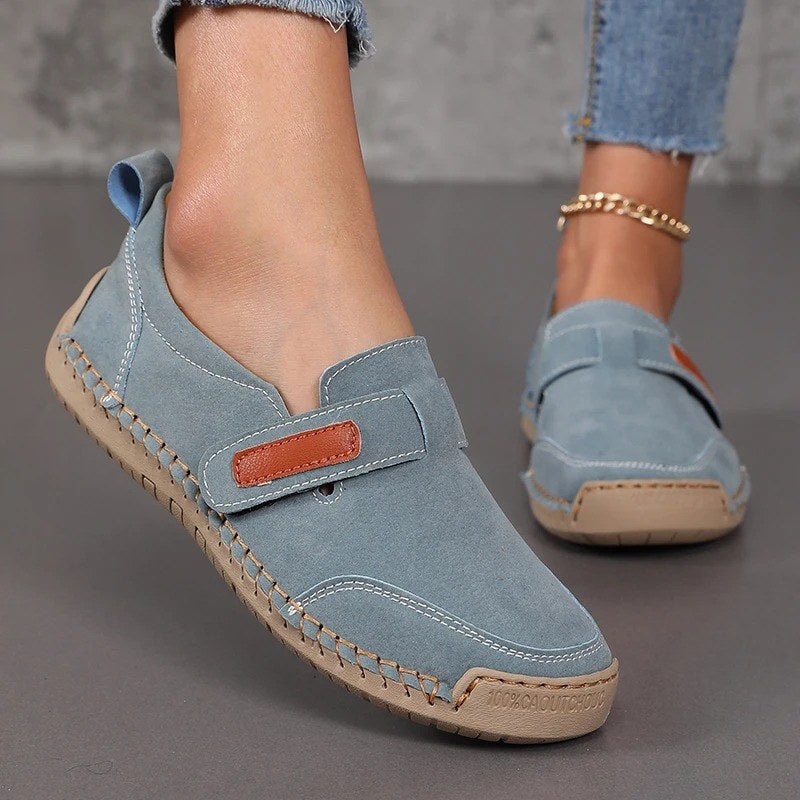 Mocassins orthopédiques d’été femme en cuir - Green / 37